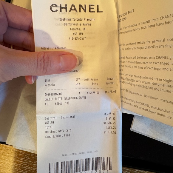 Chanel Iridescent Tweed and Grosgrain Ballerina Flats, Size 41.5 - Picture 8 of 8